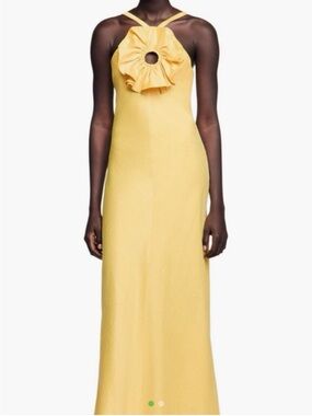 Sandro yellow maxi dress
